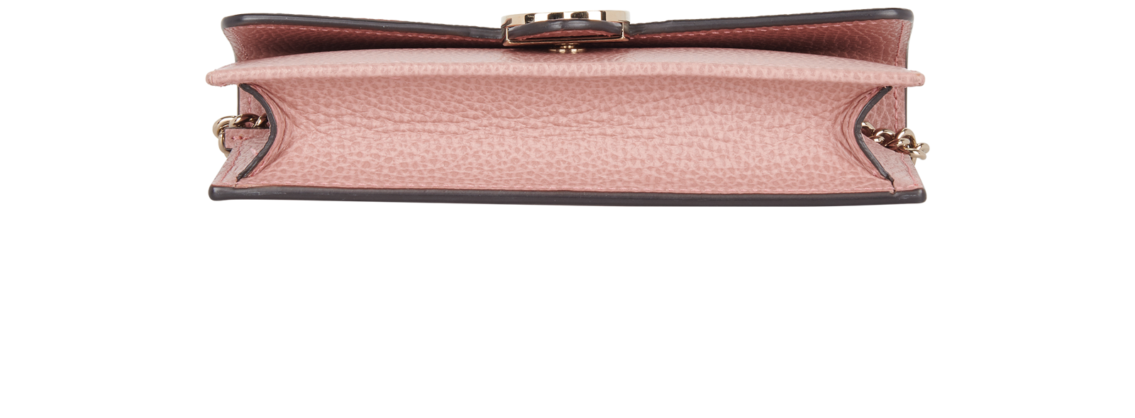 Interlocking Wallet On Chain, &pound;560, Handbags, Pink, Leather, Top view